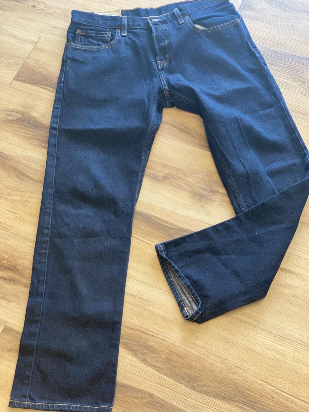Hollister Men's Dark Blue Straight Jeans